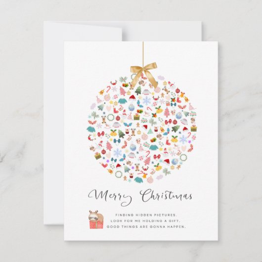 Versteckte Weihnachtskarten Feiertagskarte (Vorderseite)