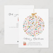 Versteckte Weihnachtskarten Feiertagskarte (Vorne/Hinten)