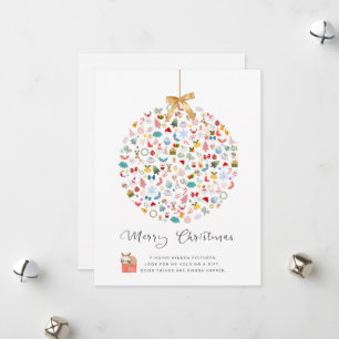 Versteckte Weihnachtskarten Feiertagskarte