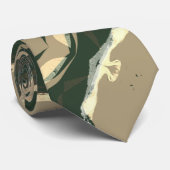 Versteckte zarte Camouflage Leaf-Formen Krawatte (Gerollt)