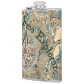 Versteckte zarte Camouflage und Ihr Text Flachmann (Links)