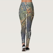Versteckte zarte Camouflage und Ihr Text Leggings (Rückseite)