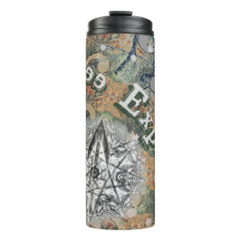 Versteckte zarte Camouflage und Ihr Text Thermosbecher