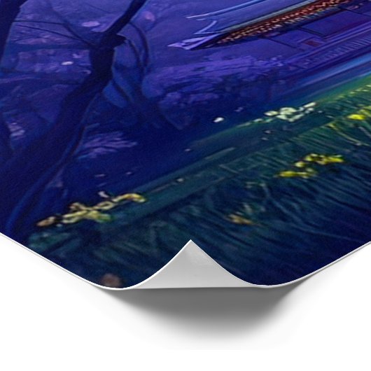 Versteckter alter Schrein Poster (Ecke)