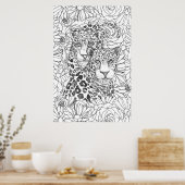 Versteckter Jaguar Poster (Küche)