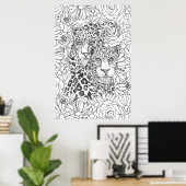 Versteckter Jaguar Poster (Heimbüro)