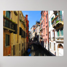 Versteckter Kanal in Venedig - Poster