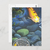 Versteckter magischer Koi Teich Postkarte (Vorne/Hinten)