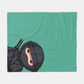 versteckter Ninja auf Grün Fleecedecke (Vorderseite (Horizontal))