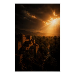 Versteckter Oasenfestungsposter Poster