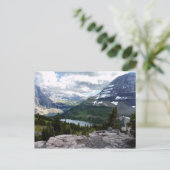 Versteckter See Blick Gletscher Nationalpark Monta Postkarte (Stehend Vorderseite)