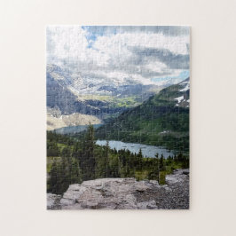 Versteckter See Blick Gletscher Nationalpark Monta Puzzle