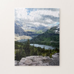 Versteckter See Blick Gletscher Nationalpark Monta Puzzle