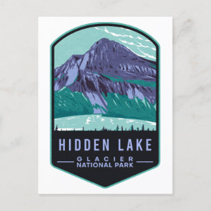 Versteckter See Glacier Nationalpark Postkarte