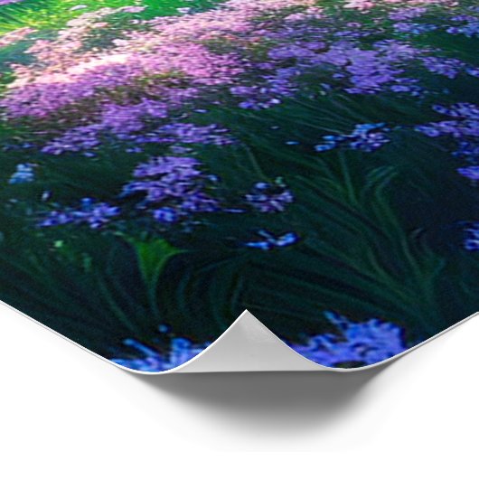 Versteckter See im Herzen des Waldes Poster (Ecke)