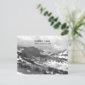 Versteckter See Schwarzes und Weiß Foto Postkarte (Stehend Vorderseite)