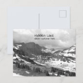 Versteckter See Schwarzes und Weiß Foto Postkarte (Vorne/Hinten)