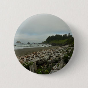 Versteckter Strand I im Redwood National Park Button
