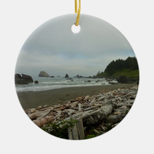 Versteckter Strand I im Redwood National Park Keramikornament (Vorne)