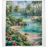 Versteckter Tauchplatz Duschvorhang (Vorderseite)