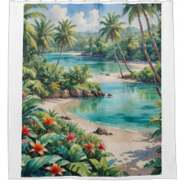 Versteckter Tauchplatz Duschvorhang