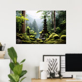 Versteckter Tempel Poster (Heimbüro)