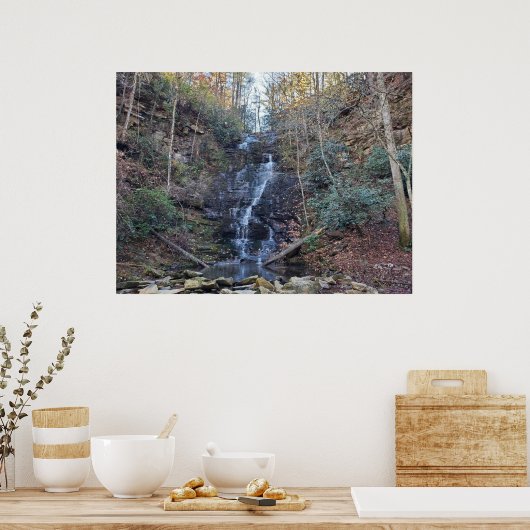 Versteckter Waldfall Poster (Küche)