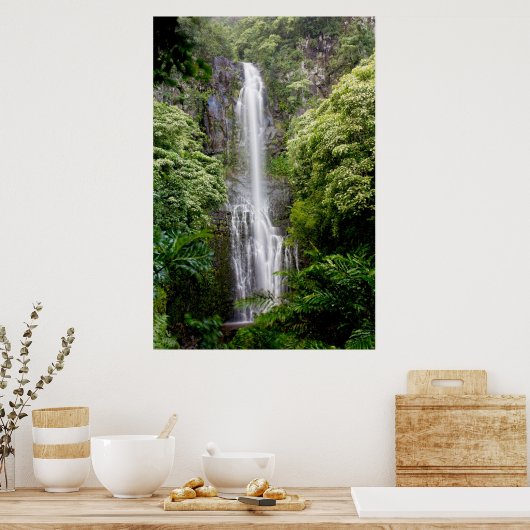 Versteckter Wasserfall Poster (Küche)