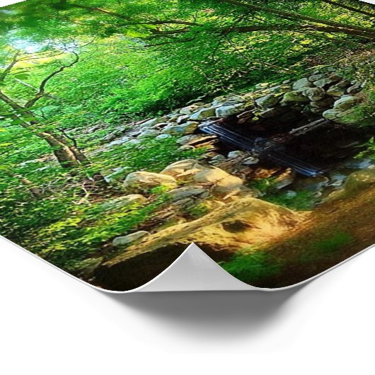 Versteckter Wasserfall Poster (Ecke)