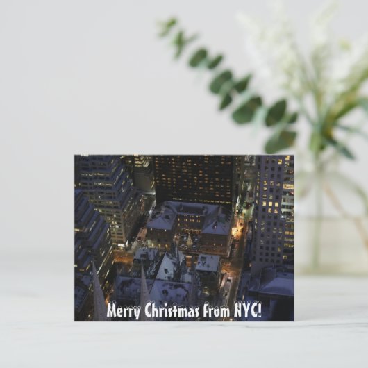 Versteckter Weihnachtsbaum in Manhattan in der Nac Postkarte (Stehend Vorderseite)