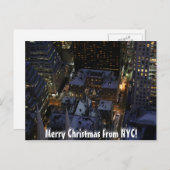 Versteckter Weihnachtsbaum in Manhattan in der Nac Postkarte (Vorne/Hinten)