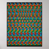 Verstecktes 3D-Stereogramm - Piratenflagge Poster (Vorne)