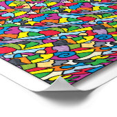 Verstecktes 3D-Stereogramm-Poster - läuft kostenlo Poster (Ecke)