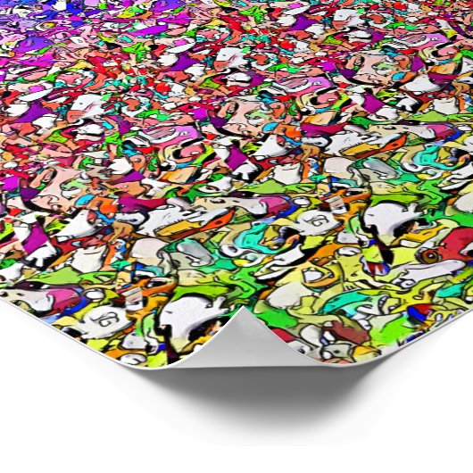 Verstecktes 3D-Stereogramm-Poster, Schmetterling a Poster (Ecke)