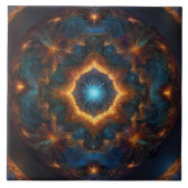 Verstecktes Feuer dunkel Abstrakt Fliese (Vorderseite)