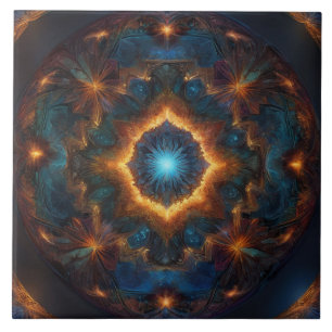 Verstecktes Feuer dunkel Abstrakt Fliese