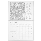 Verstecktes Objekt und Farbbuch Kalender (Feb 2027)