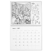 Verstecktes Objekt und Farbbuch Kalender (Mär 2027)