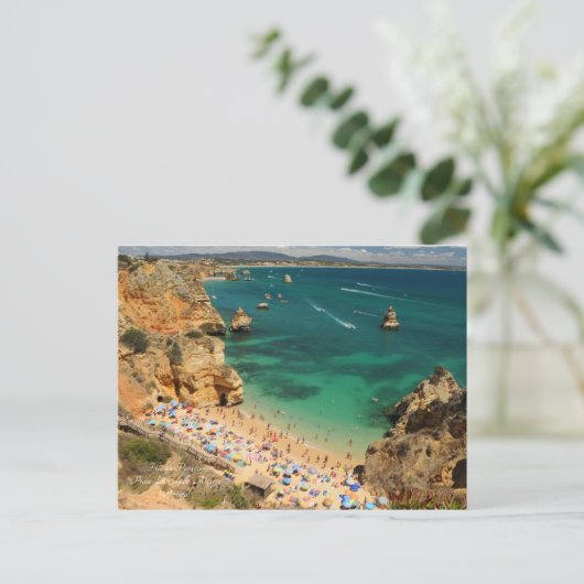 Verstecktes Paradies Praia Do Camilo, Algarve, Por Postkarte (Stehend Vorderseite)