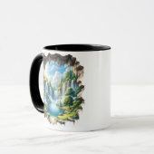 "Verstecktes Paradies: Wasserfall-Flucht" Tasse (Vorderseite Links)