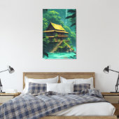 Verstecktes Rumah im Regenwald Leinwanddruck (Insitu (Schlafzimmer))