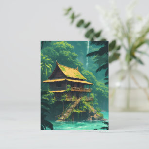 Verstecktes Rumah im Regenwald Postkarte