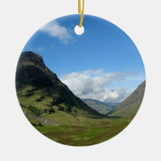 Verstecktes Tal Glencoe Schottland Keramikornament (Vorne)
