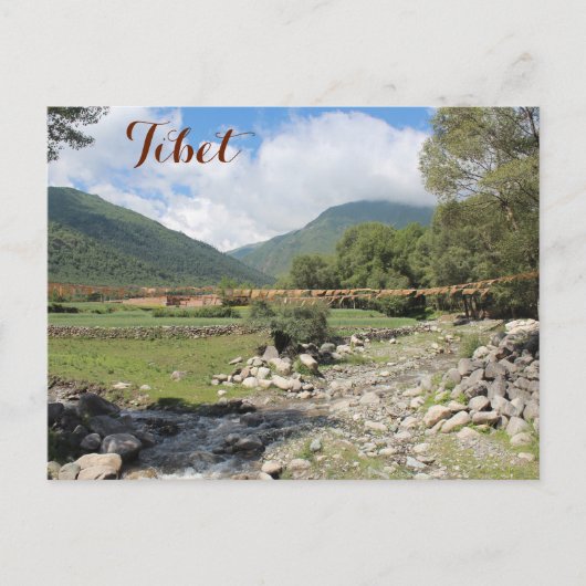 Verstecktes tibetisches Tal Postkarte (Vorderseite)