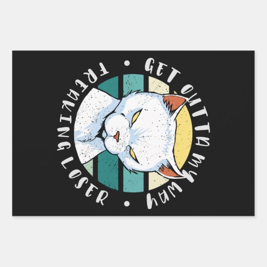 Versteh mir den Weg weg, der Verlierer, Moody Cat  Geschenkpapier Set (Vorderseite)