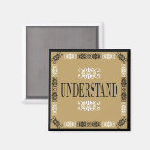 Verstehen - ein Wort für Motivation Magnet (Vorderseite/Rückseite)