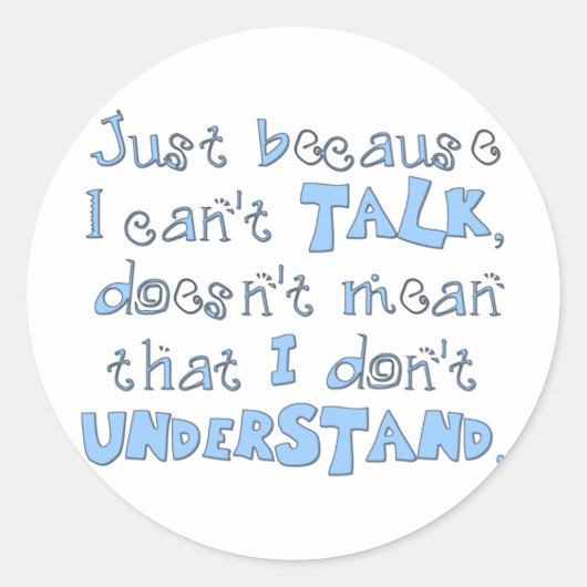 verstehen runder aufkleber (Vorderseite)