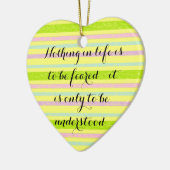 Verstehen Sie mehr Curie-Zitat-Verzierung Keramik Ornament (Links)