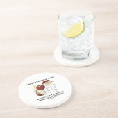 Verstehenwein fängt mit dem Kennen der Weintraube Sandstein Untersetzer (Seite)