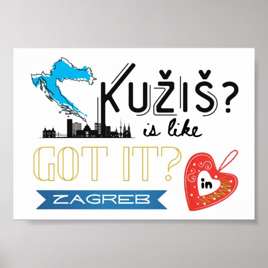 Verstehst du? Zagreb Kroatien Poster (Vorne)
